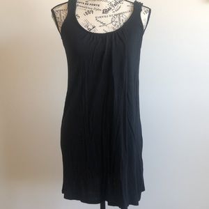 Black swim suit cover up dress rope detail Medium